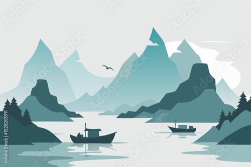 boat on the lake