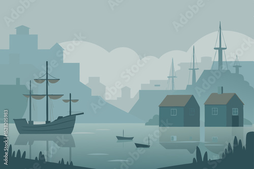 ship in the sea