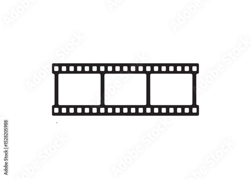 Simple black and white film strip graphic