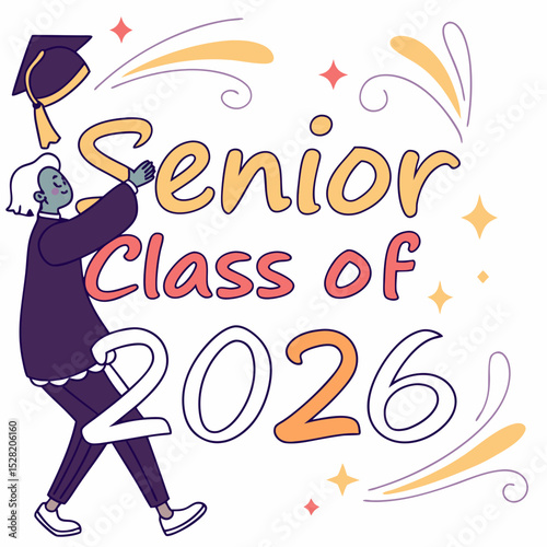 New Colorful Senior Class off 2026 design & vector art 