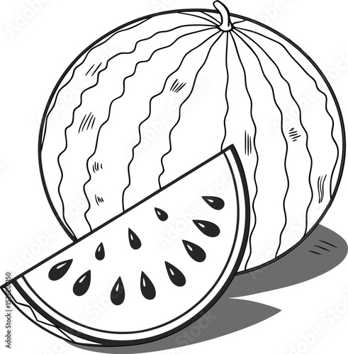 Vector illustration of an apple, a symbol of food and intelligence, on a white background