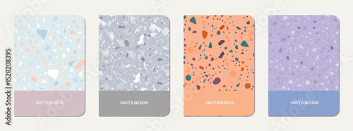 Brochure cover design. Terrazzo abstract