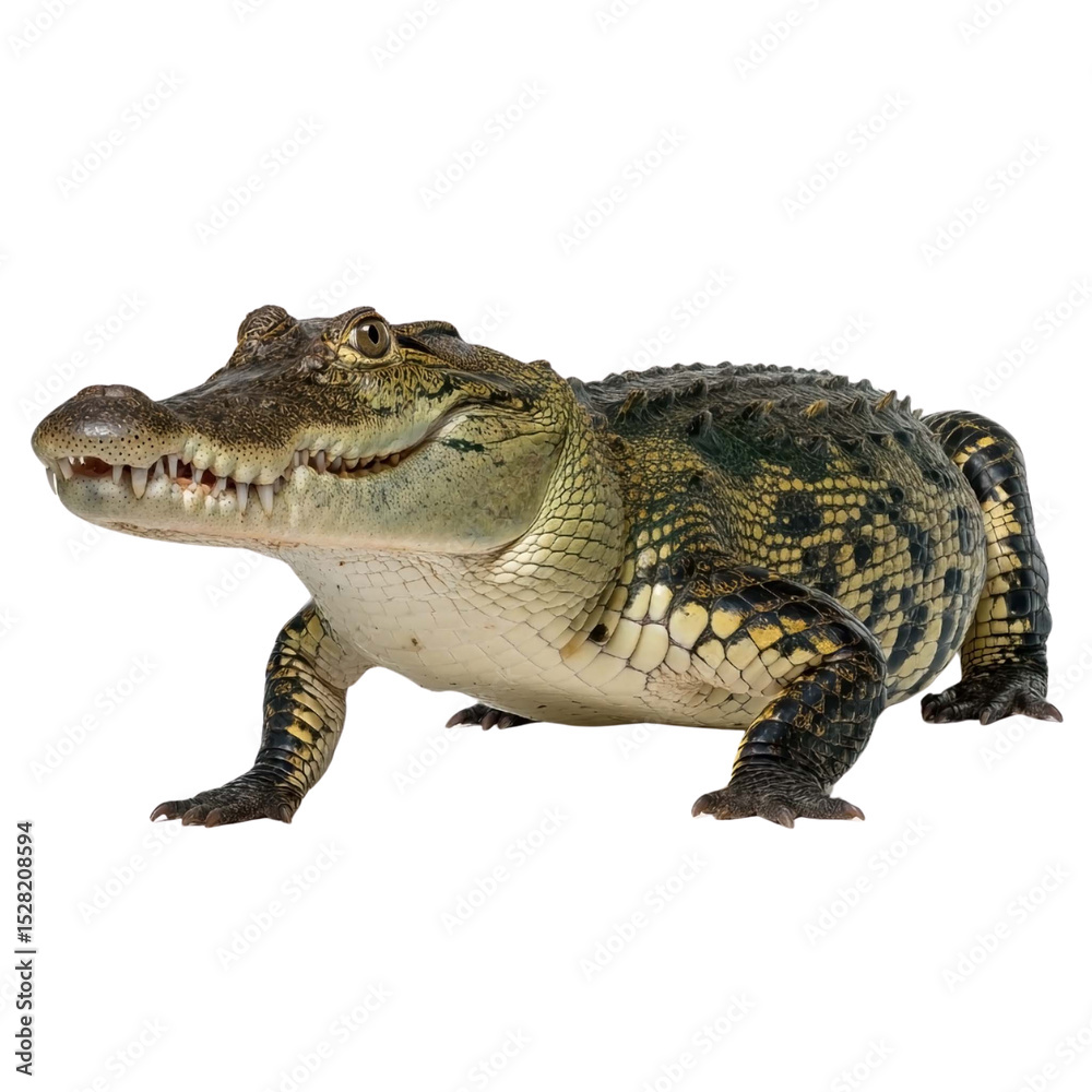 Fototapeta premium Alligator A Powerful Amphibious Reptile with Distinctive Features