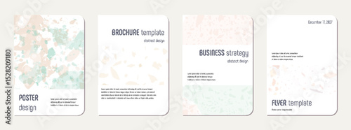 Notebook cover design. Terrazzo abstract