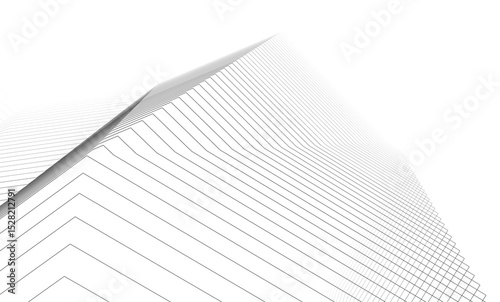 Architecture building 3d. Concept sketch.