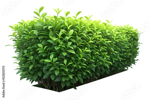 Lush Green Hedge With Fresh Leaves in Natural Light