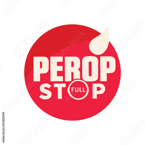 Perop Stop Full Stop Graphic Design Logo