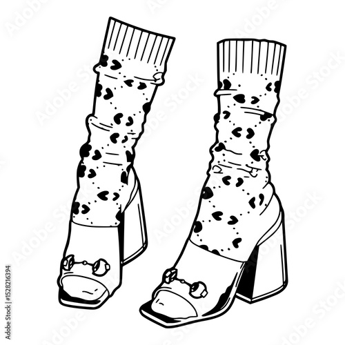 fashionable ankle boots with unique design