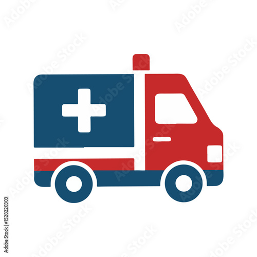 Emergency Medical Services Ambulance Icon Illustration