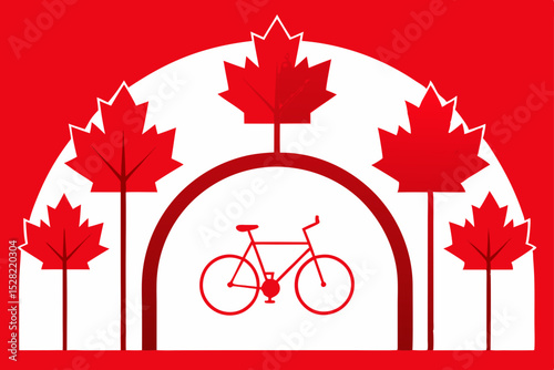 Red maple leaf, an autumn symbol of Canada, is a patriotic national design