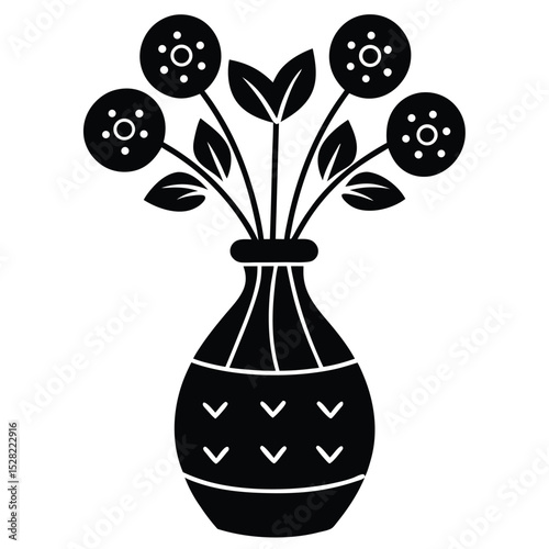 Cute Love flower vase icon