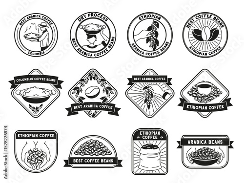 A collection of creative coffee vector illustration logos