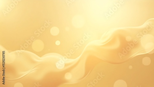 Elegant Abstract Golden Light Waves with Soft Bokeh Glow – Warm Luminous Background for Luxury, Spiritual, Meditation, and Wellness Themes. Generative Ai.