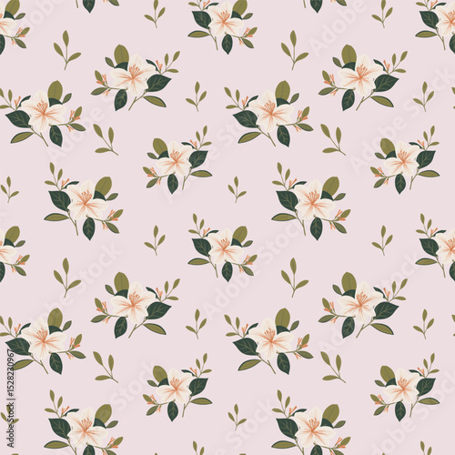 Vintage Floral Pattern for Wall Art, Fabric Prints, Scrapbook Paper, Stationery Design, Digital Wallpaper Print