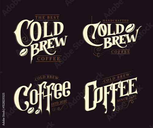 A collection of creative coffee vector illustration logos