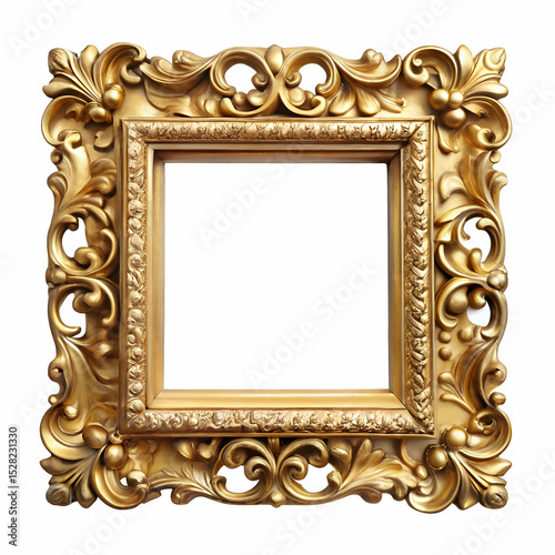 Ornate golden picture frame classic decor