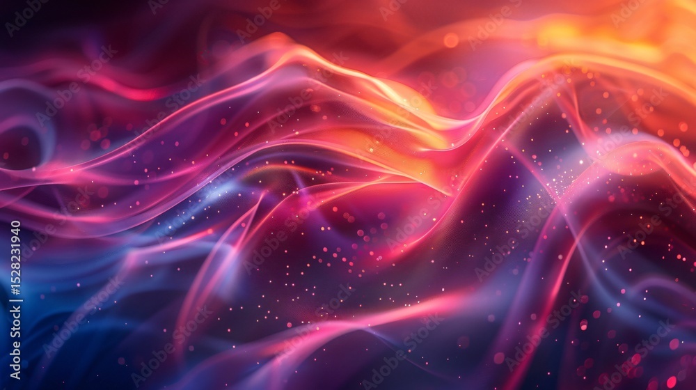 Fototapeta premium Burgundy light trails dance across an abstract backdrop painting it with colorful luminescence