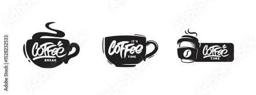 A collection of creative coffee vector illustration logos