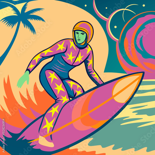 surfer on a surfboard
