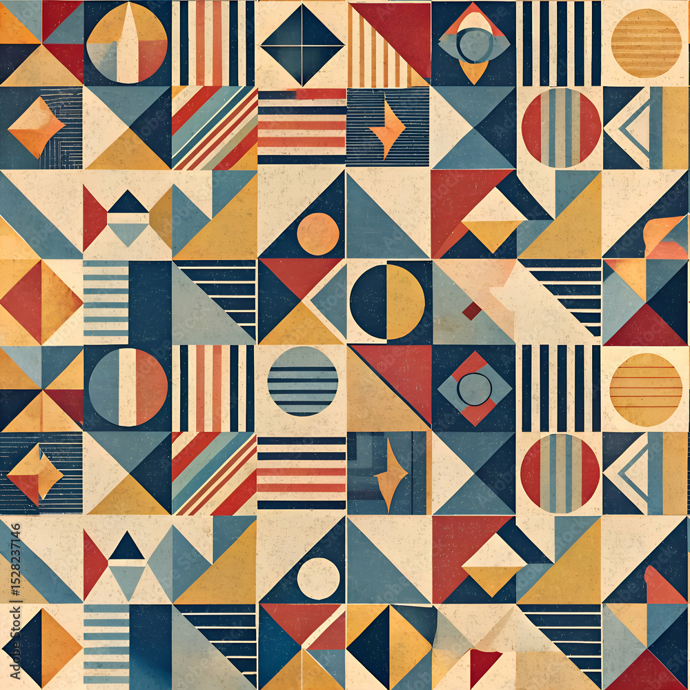 Geometric pattern design with vibrant colors. Geometric pattern design with vibrant colors.