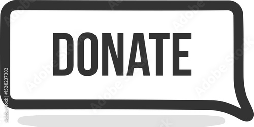 Call to Action: The word "Donate" emblazoned in a speech bubble, encouraging generosity and support.