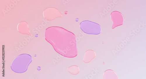 soft pink and purple jelly-like smudges, scattered in elegant arrangement

