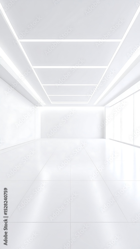 Fototapeta premium Modern White Empty Room Interior.