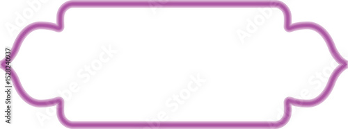 Pink Outline Decorative Frame – Curved Vintage Border Design with Feminine Touch, Ideal for Labels, Cards, Invitations, Scrapbooking, Tags, Packaging, or Minimalist Digital Projects