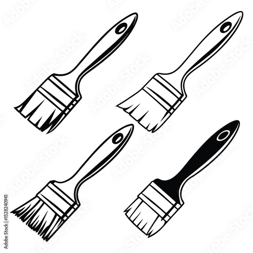 brush with paint