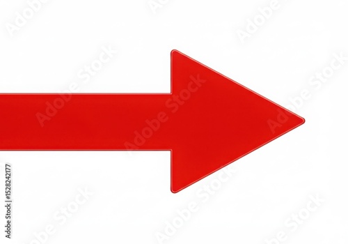 Wallpaper Mural A vivid crimson pointer directing right against a plain backdrop of pure white Torontodigital.ca