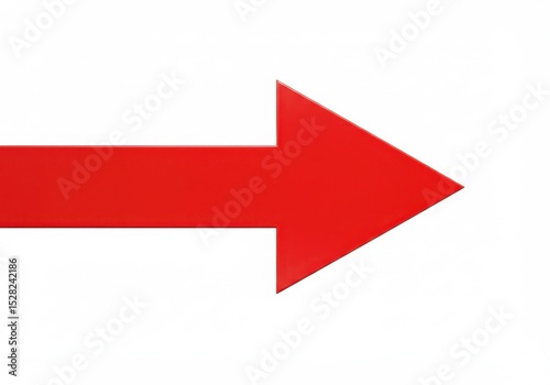 Wallpaper Mural A vibrant crimson arrow pointing right against a stark white background view Torontodigital.ca