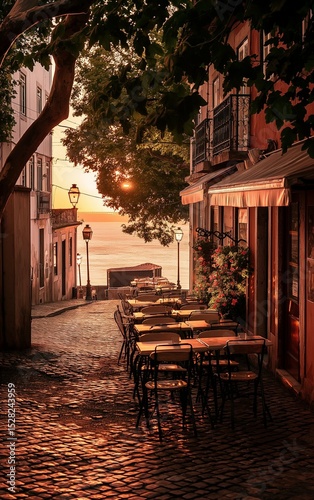 Outside café in Portugal