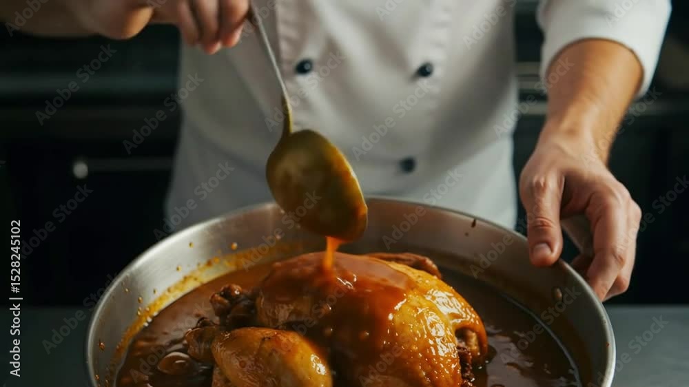 Coq au Vin - Spooning the Final Touch