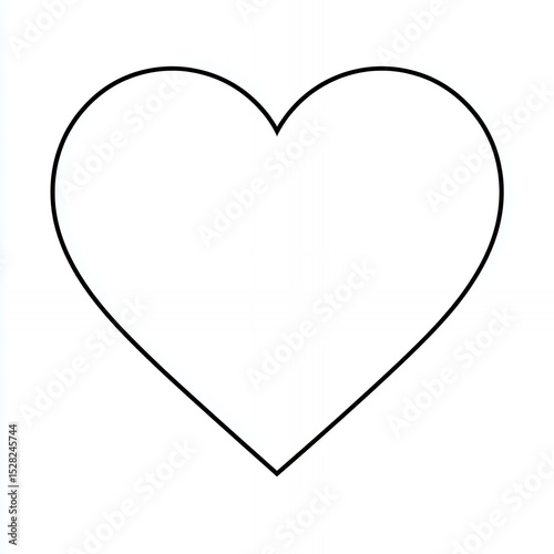 Classic Heart Shape Silhouette in Clean Design for Various Uses
