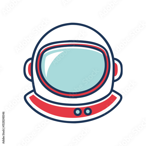 Icon of a simple astronaut helmet with a shiny visor