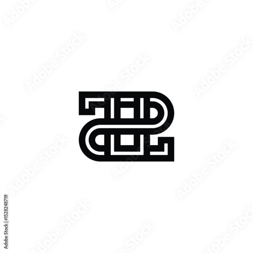 Alphabet Monogram ZU ZU Letter Logo for Branding Solutions
