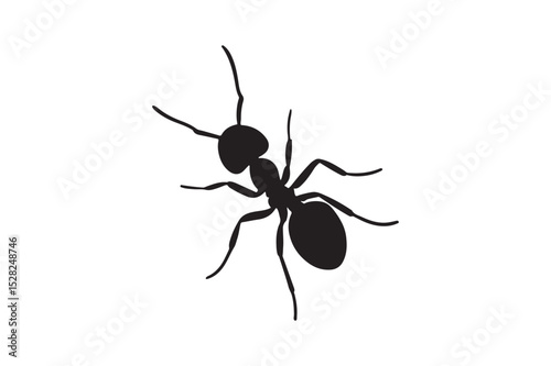 Ant March silhouette vector with white background