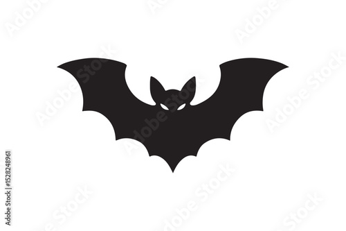 Bat Shadow icon silhouette vector with white background