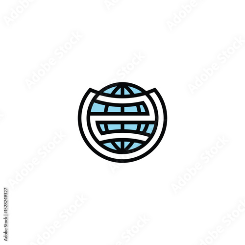 Unique ZU Earth Monogram Alphabet Logo for Modern Companies