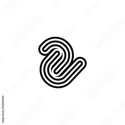 Abstract ZU ZU Icon Design with a Sleek Appearance