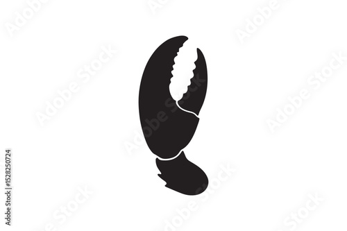 Crab Claw silhouette vector with white background