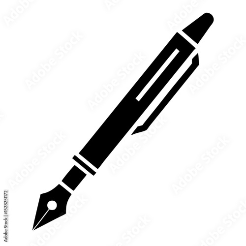 Classic fountain pen with elegant nib and barrel. This sophisticated writing instrument is perfect for signing important documents or composing heartfelt letters.