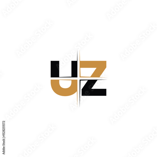 Abstract ZU ZU Letter Logo with Modern Design