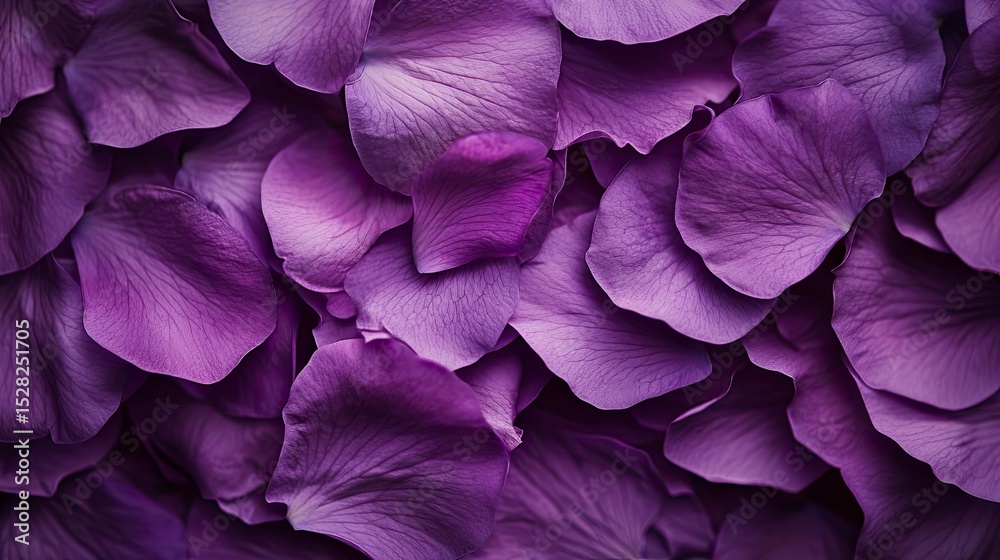 Naklejka premium Close-up of many deep purple rose petals