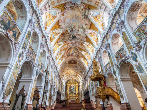Dom zu Freising St. Maria und St. Korbinian, Innenansicht, Freising, Bayern, Deutschland, Europa