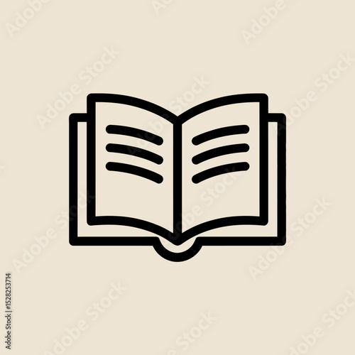 Open book icon vector illustration, Education sign, Education & E-Learning icon
