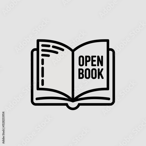 Open book icon vector illustration, Education sign, Education & E-Learning icon