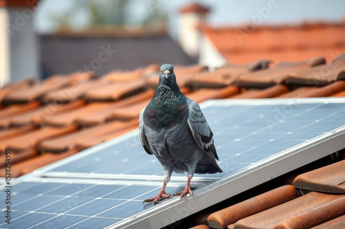 Pigeon vs. Solar Panels in Darmstadt