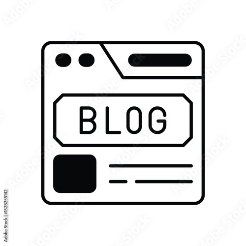 Blogging  Vector icon
