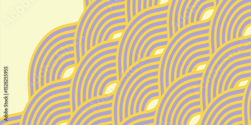 Seamless Wave Pattern, Hand drawn water sea vector background.
